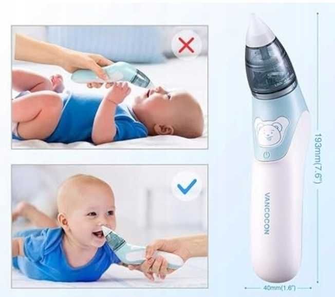 Bubbacare Elektryczny aspirator do nosa dla niemowląt urządzenie