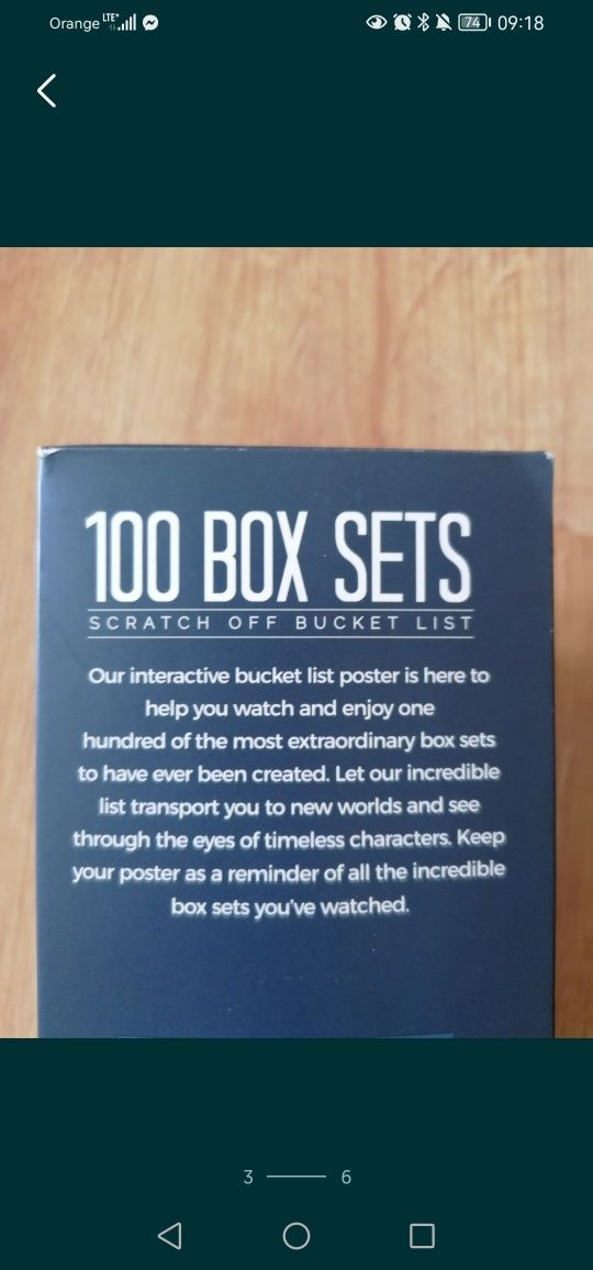 100 box sets scratch off bucket list
