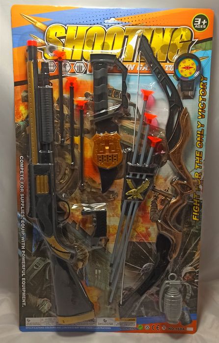 Zestaw karabin, łuk i akcesoria