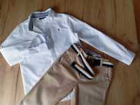 Eleganckie spodnie dla chłopca Okaidi Chino Slim r.128 134 beżowe