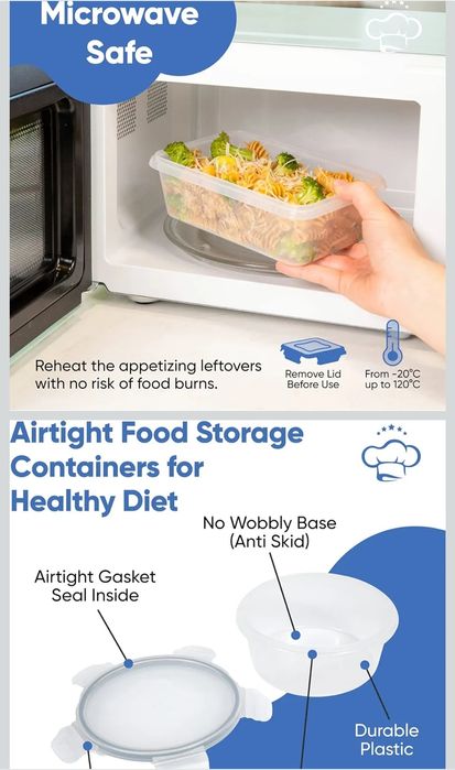 Пластикові коробки для зберігання з практичною кришкою (16 штук) - Вод