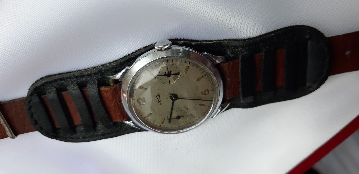 Doxa pasówka piękny zegarek masywny zabytkowy vintage unikat antyk