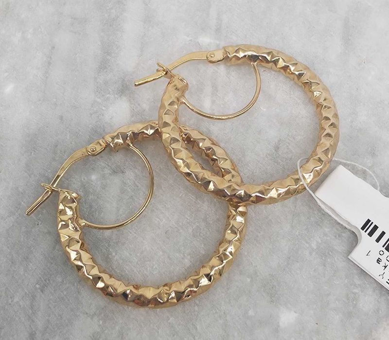 Złote kolczyki koła 585 GOLD MONEY