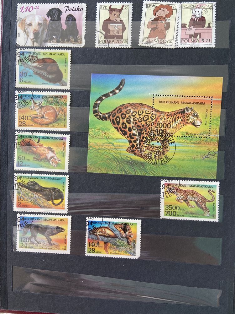 Klaser ze znaczkami kolekcja znaczków