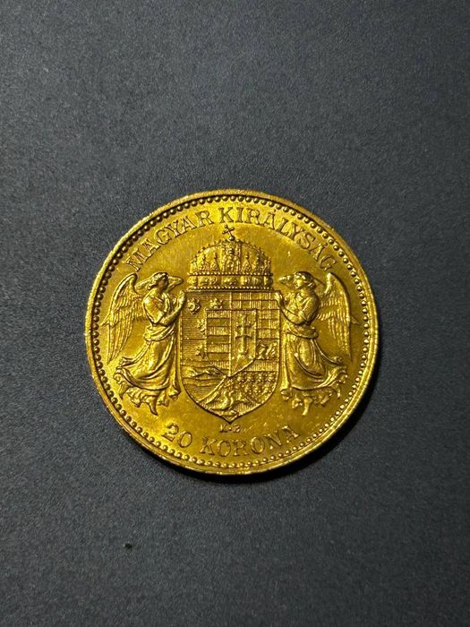 20 крон 1896, Австро-венгрия(венгерский тип), золото, 900 проба!