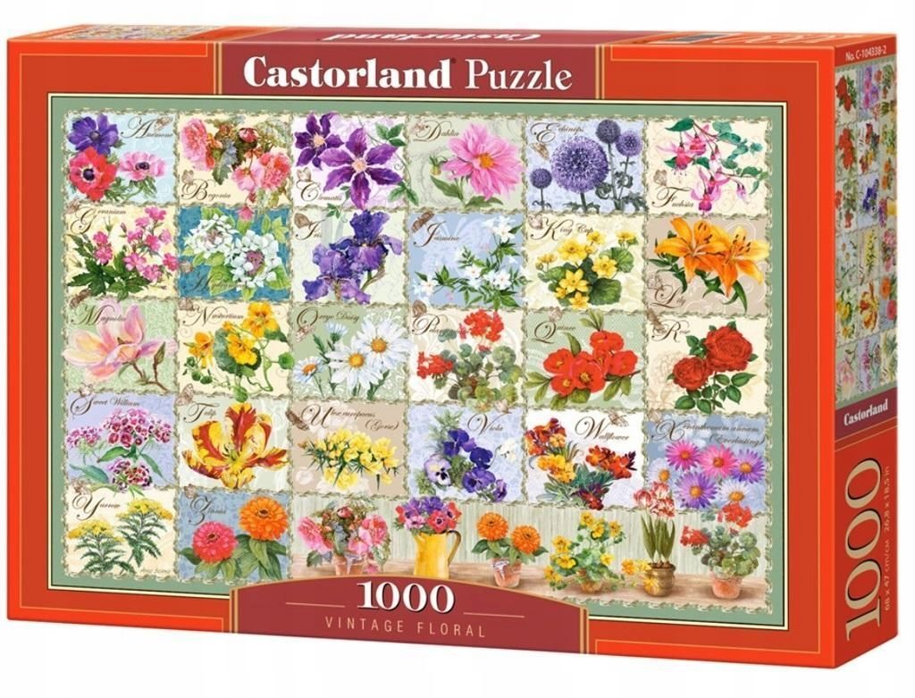 Puzzle 1000 Vintage Floral Castor, Castorland
