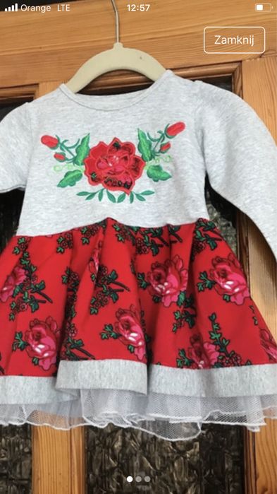 Zestaw góralski dla dziewczynki Folk  68/74