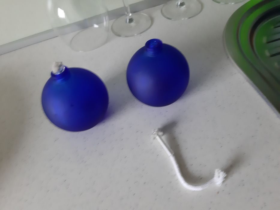 Szkło świecznik ozdoba olejek kolekcja lampka na olej vintage prl boh