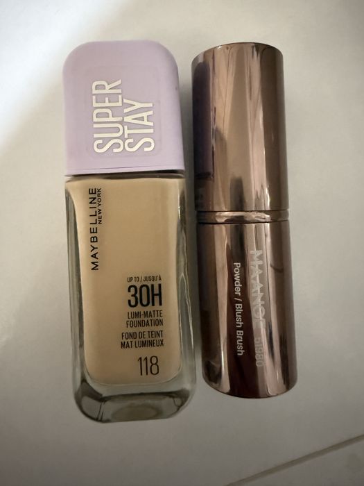 Podkład Maybelline Super Stay 118 plus pędzel do pudru