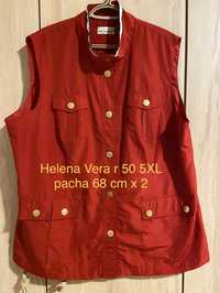Helena Vera 50 5X damska kamizelka elegancka  biuro czerwona Vintage