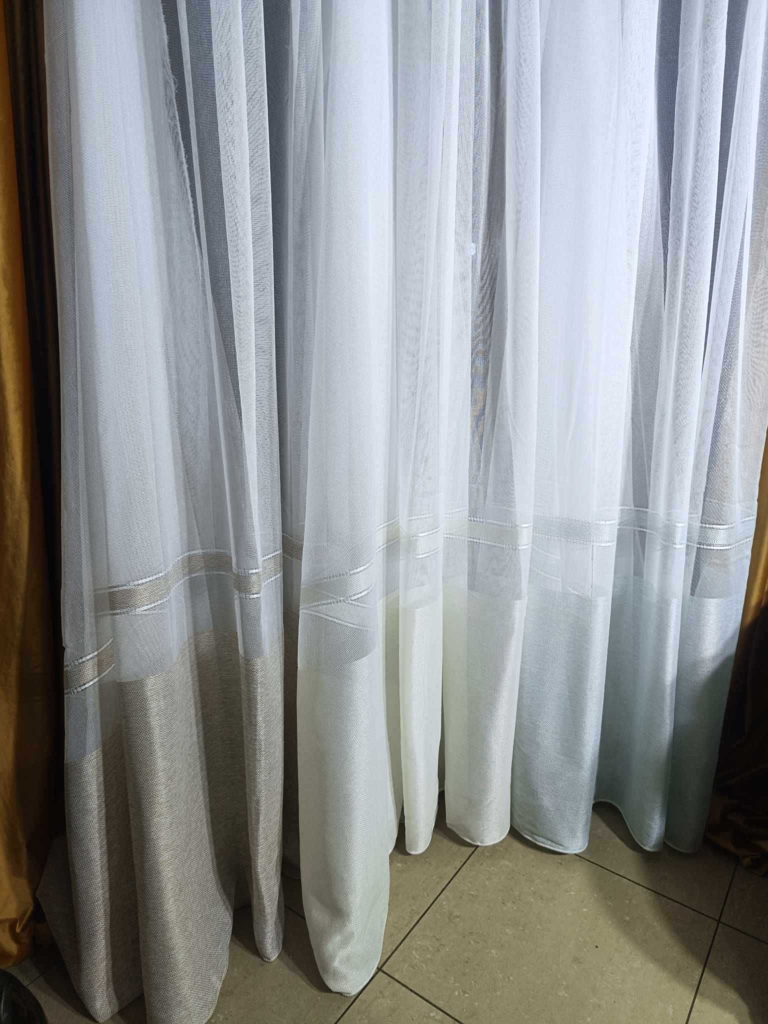 firanka z metra BIAŁA gładka +obciąż+ 3KOLOR ,wys 280 cm OKAZJA
