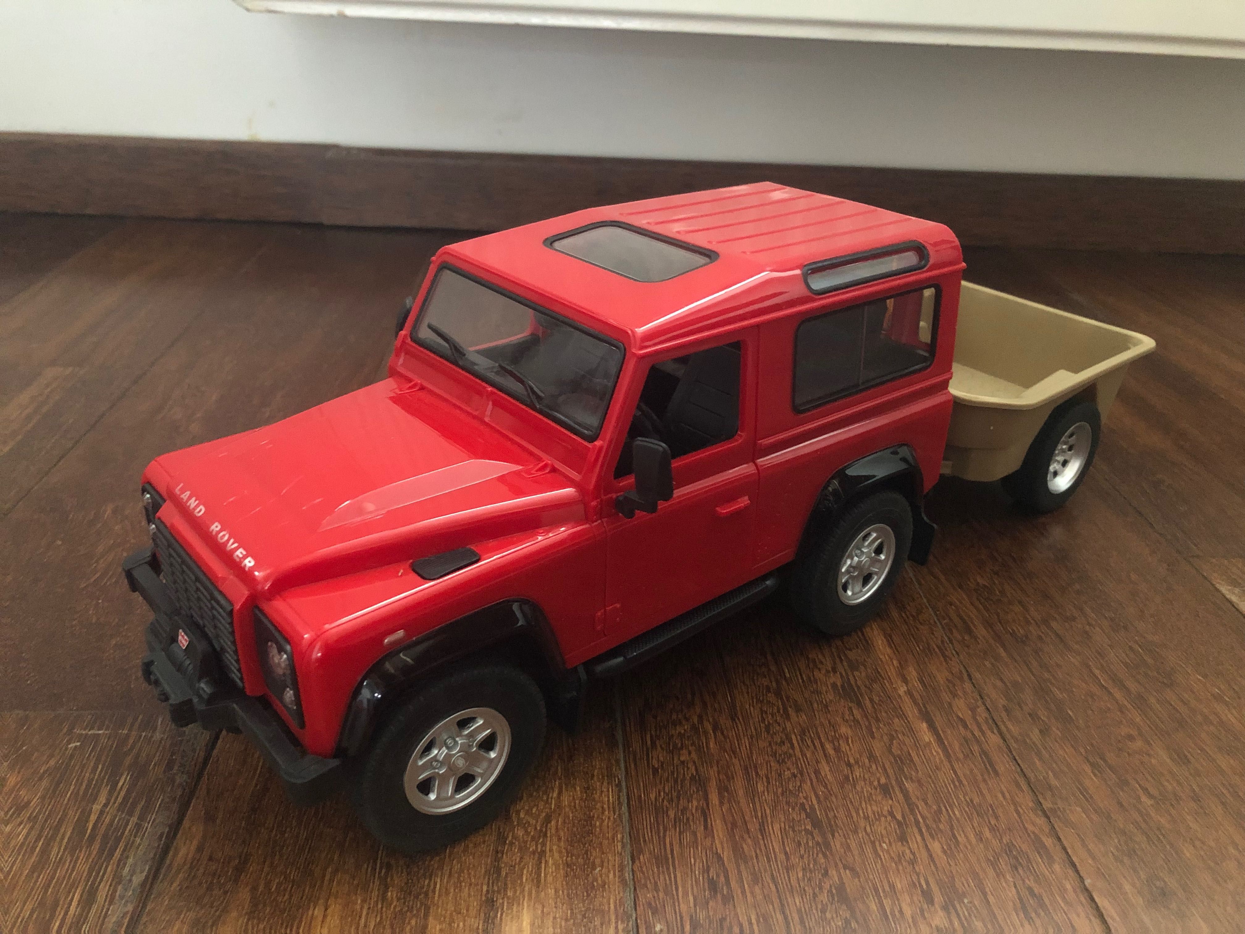 Land rover Defender z przyczepą na pilota zdanie sterowany 1:14 auto