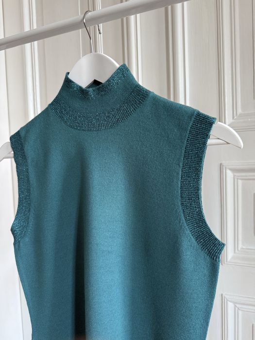 Austin Reed Acrylic/Wool Knit - sewter z akrylu i wełny