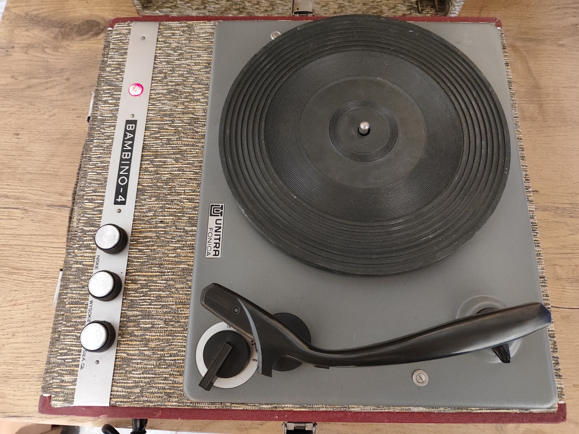 Gramofon Retro PRL Unitra Bambino 4 1972r WG-263 Zobacz Jak Nowy