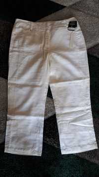nowe białe letnie spodnie r.44