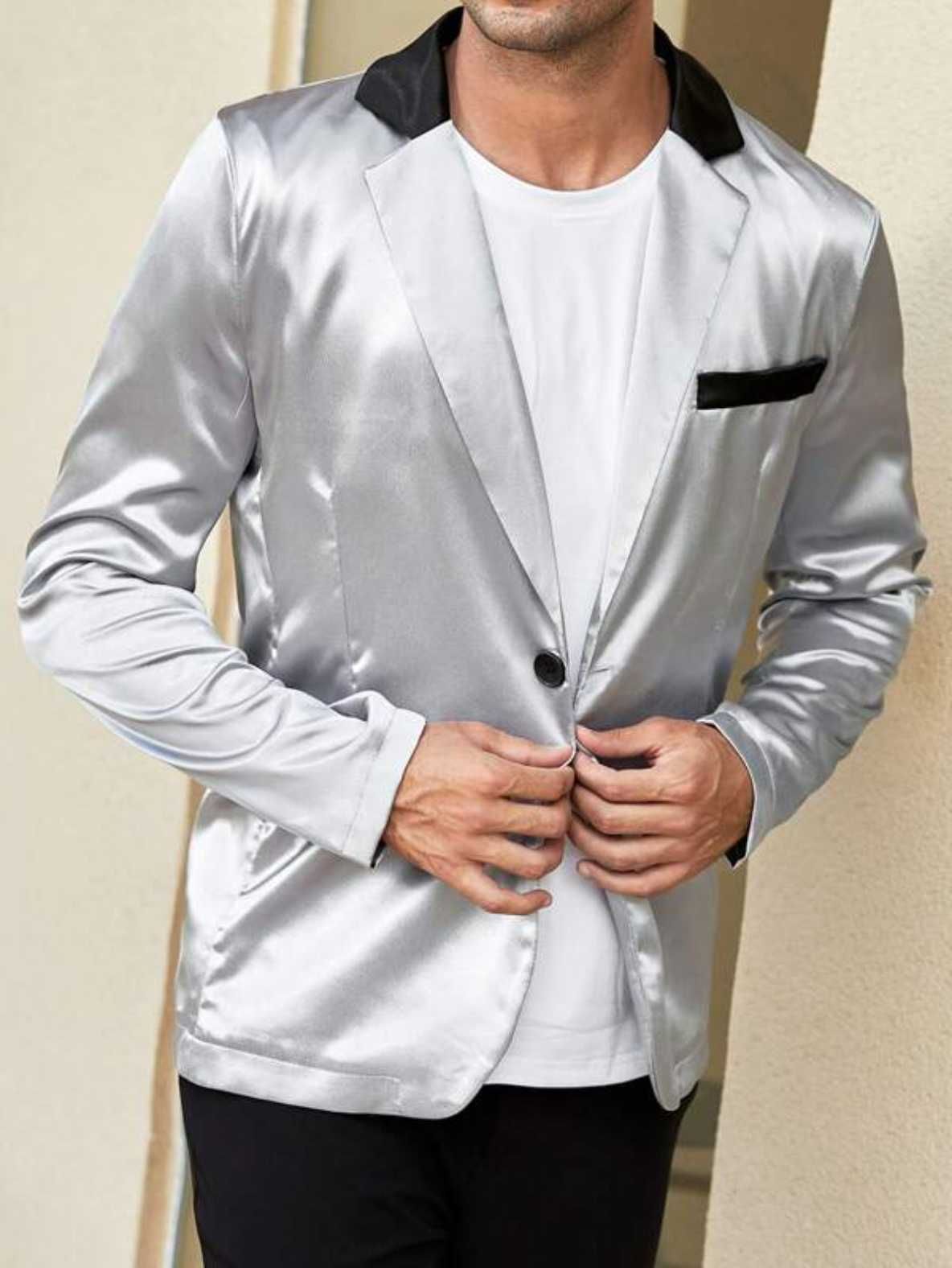 [NOVO] Blazer festa prateado/silver 46(S)