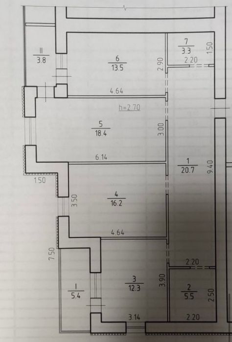 Продаж 3 кімнатної квартири в новобудові