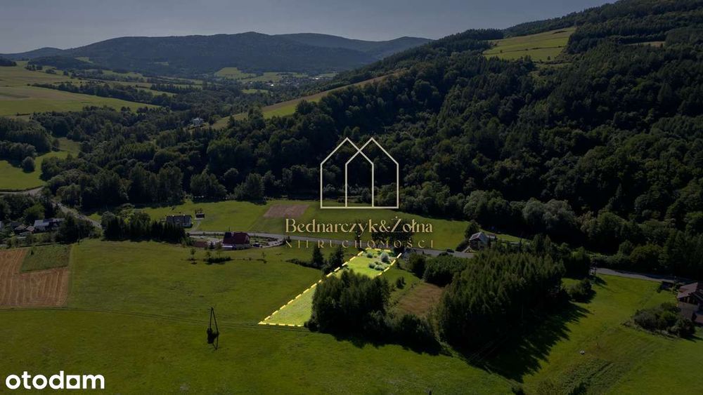 Widokowa działka budowlana w Kątach.