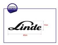 Naklejka Linde 40x11cm logo nalepka na maszynę wózek podnośnik dźwig