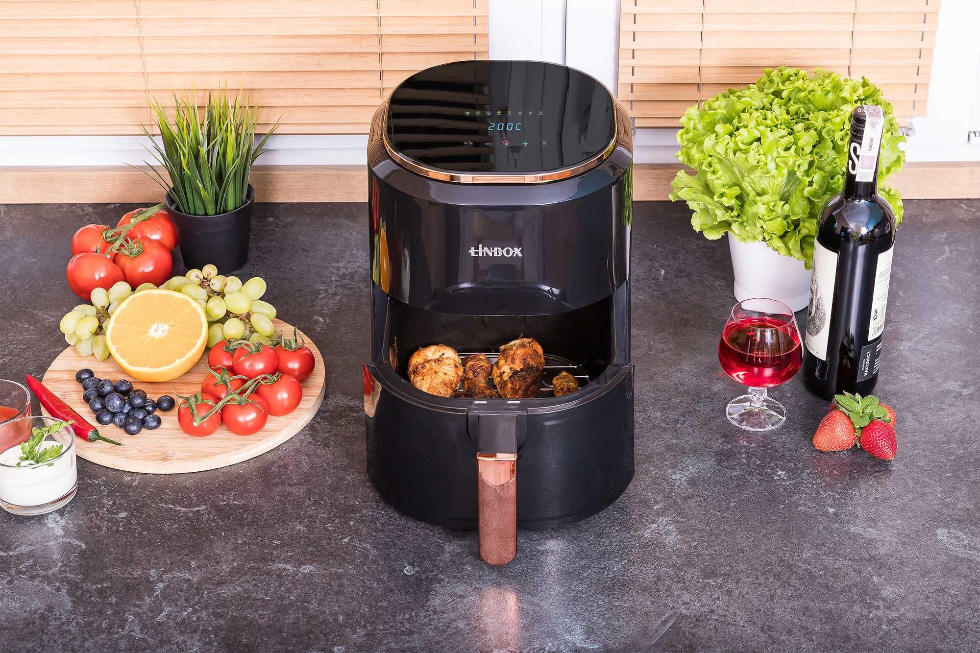 [OUTLET] Frytkownica 4,5L 1400W beztłuszczowa Linbox POLSKIE MENU