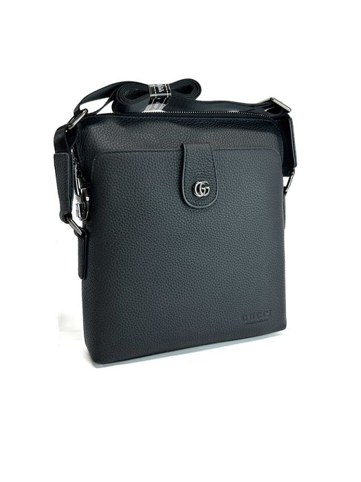 Кожаная мужская сумка GUCCI сумка через плечо натуральная кожа