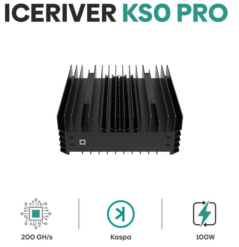 Майнер Iceriver KAS KS0 Pro 200Gh Гарантія! Наявність В Києві!