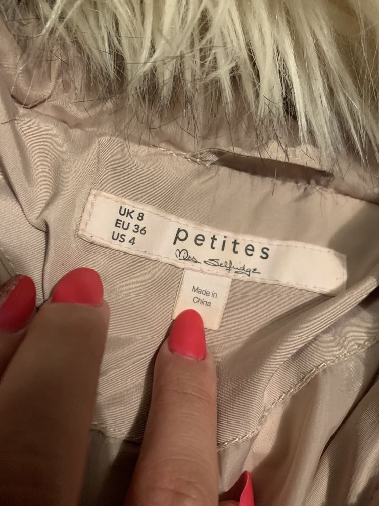 Kurtka puchowa Miss Selfridge Petite rozmiar 36