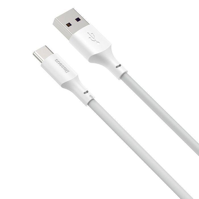 Kabel Baseus USB DO USB-C 1.5m Szybkie Ładowanie 2szt Białe
