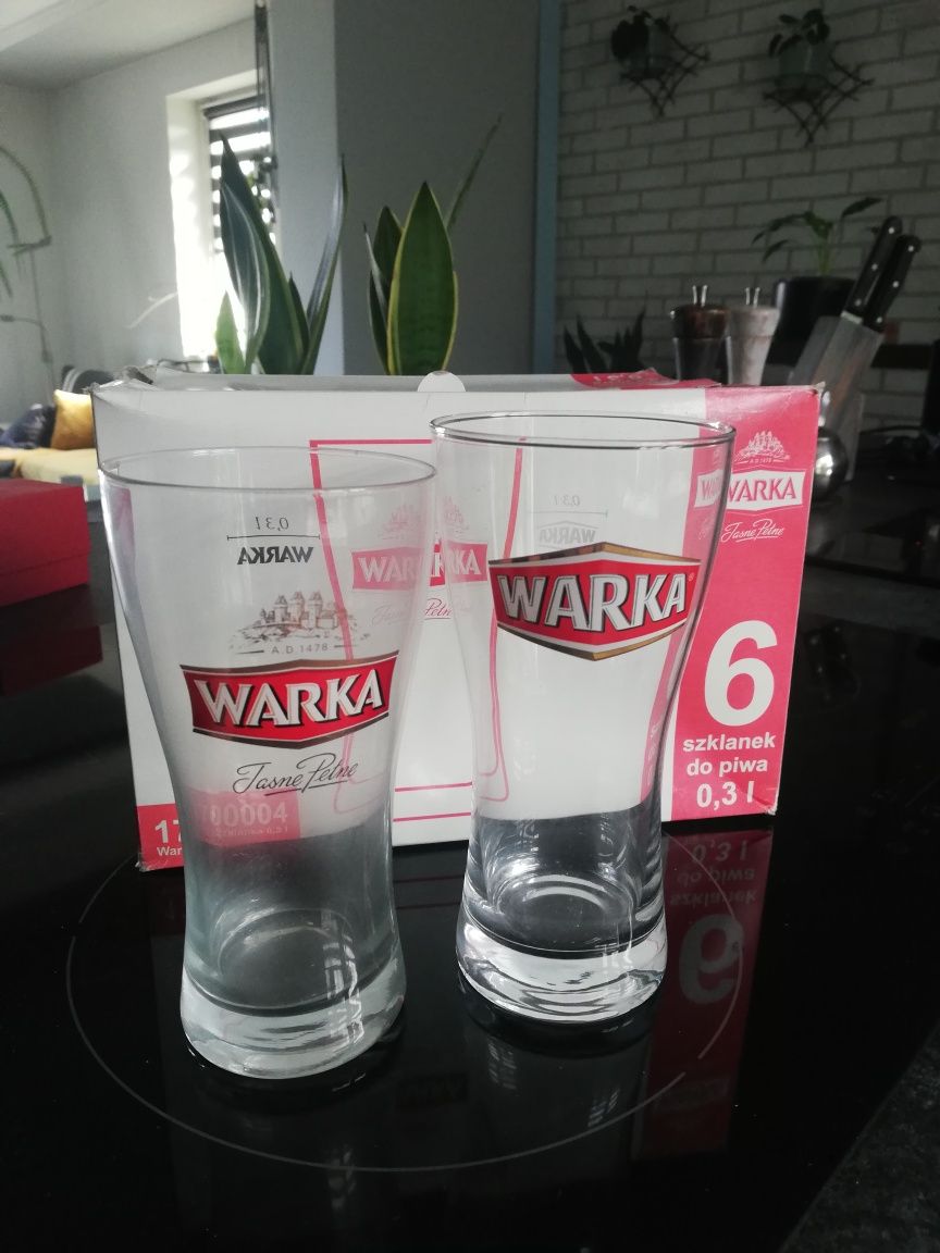 Szklanki do piwa Warka 0.3l - 6 szt