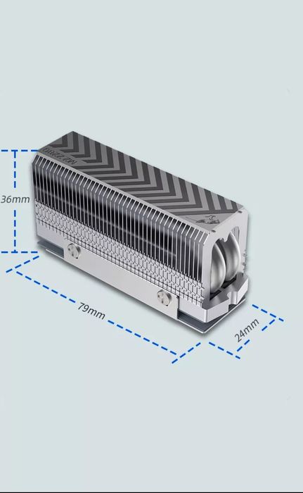 Радіатор для ssd m2 Coolleo CL-M.2 2280 V2 для NVMe SSD.