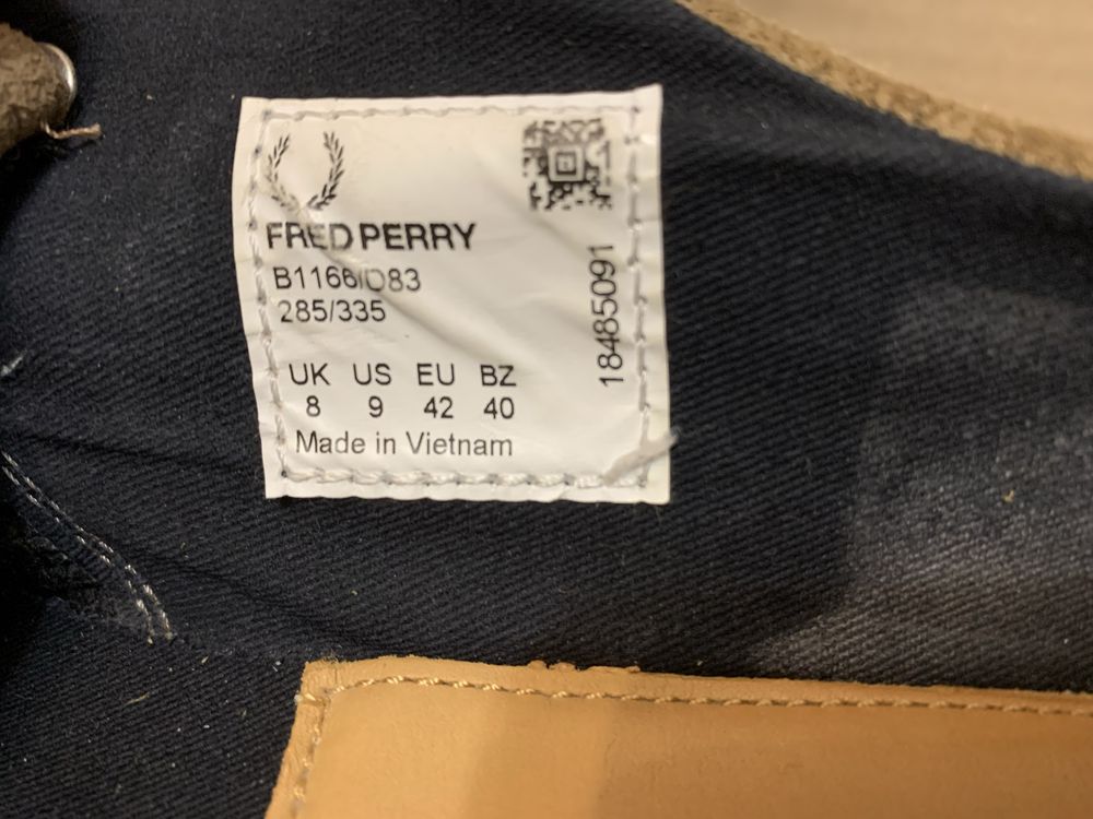 Макасіни замшеві Fred Perry (42р.)