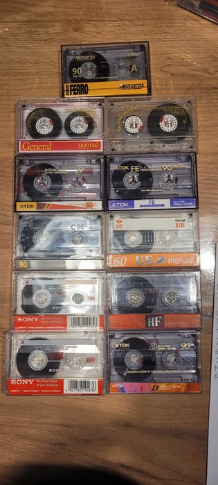 Kasety TDK Maxell General normal Memorex Sony