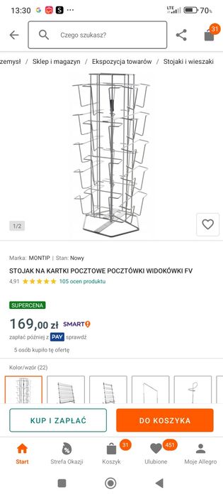 Stojak obrotowy na kartki okolicznościowe
