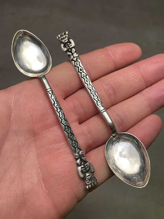 Srebrne Łyżeczki - 122,87g - PERU MAJOWIE AZTEKOWIE - Kraków