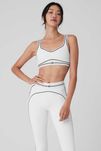 Топ спортивний Alo Yoga Airbrush Heart Throb Bra White
