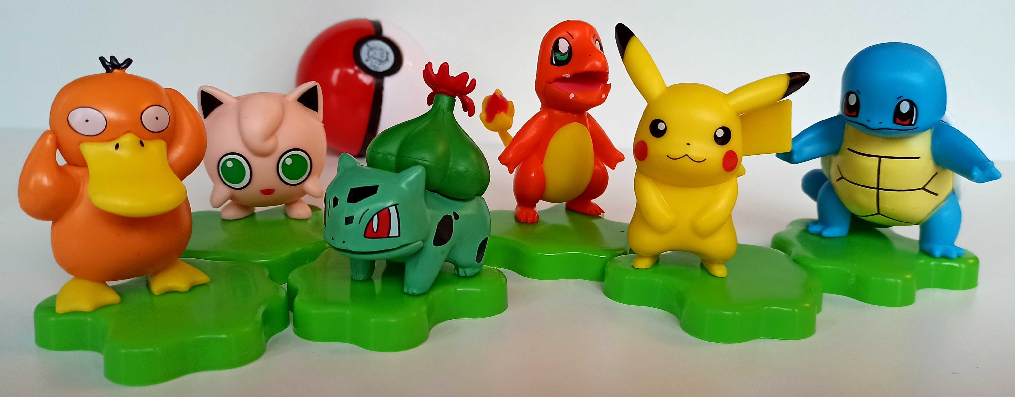 ZESTAW Figurki 6 szt pokemony Pikachu bulbasaur + Karty pokemon 30 szt