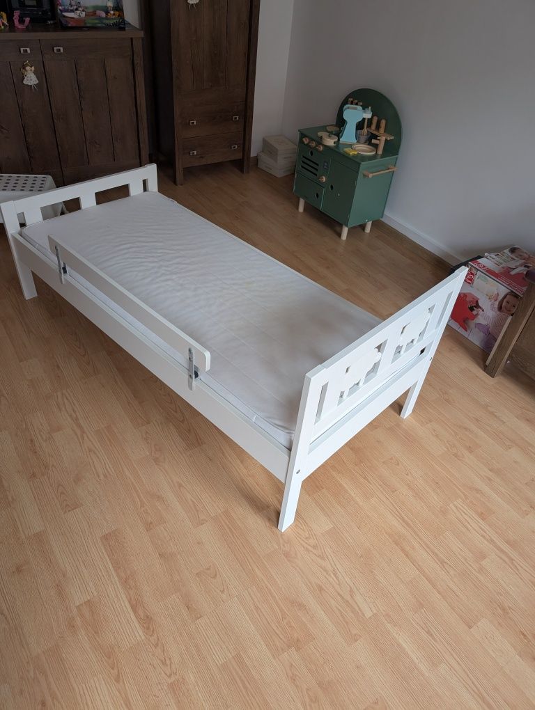 Łóżko dziecięce Ikea Kritter + materac + barierka