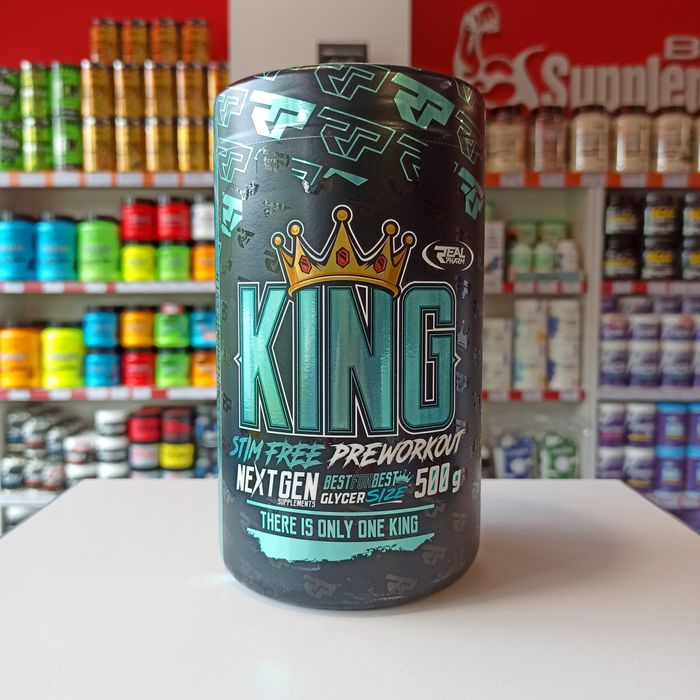 Real Pharm KING Stim FREE 500g Przedtreningówka Bez Kofeiny Mocna