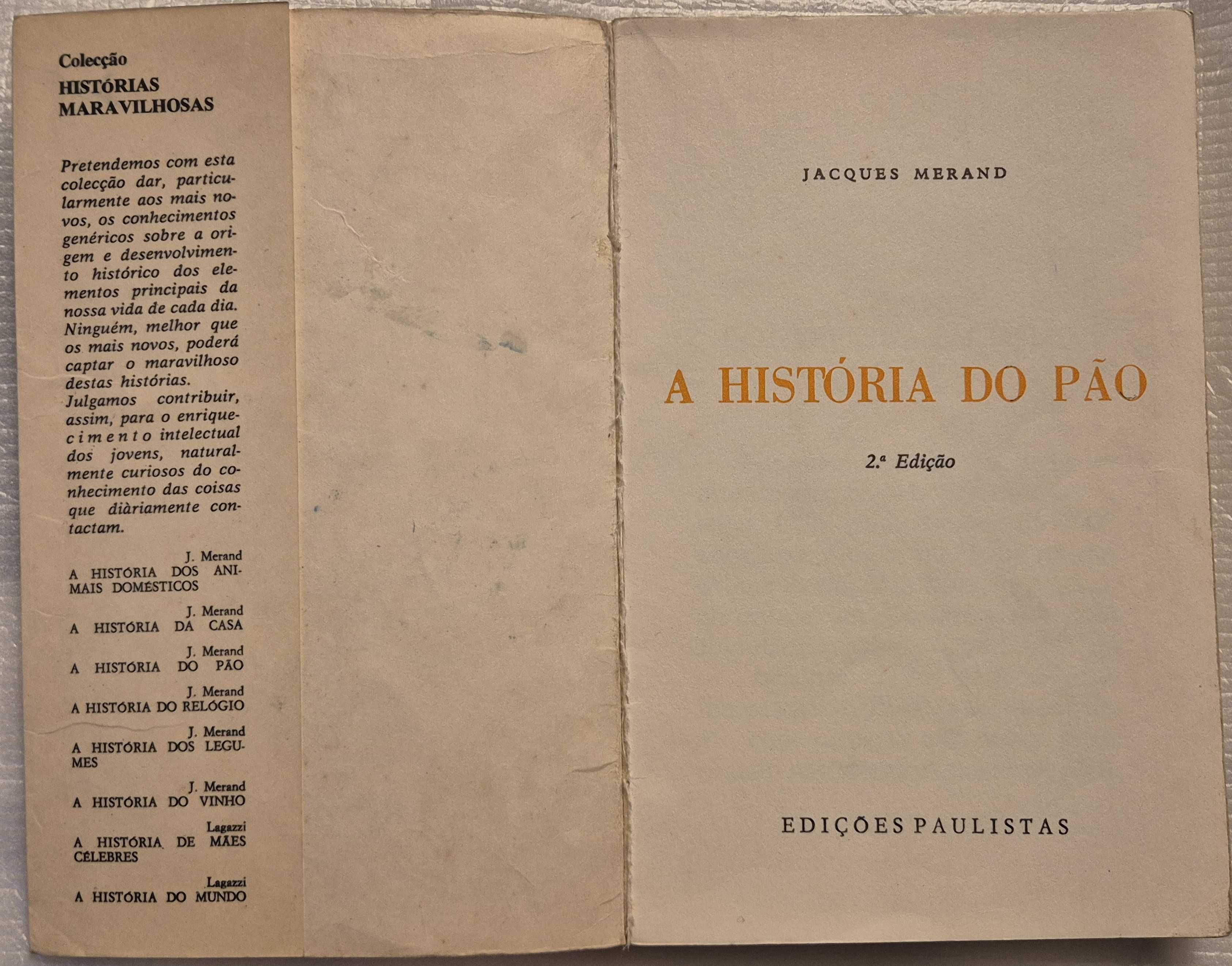 Livro "A história do pão", edição de 1974 de Jacques Merand