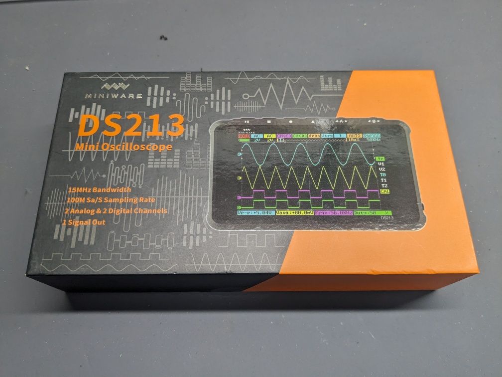 Oscyloskop przenośny Miniware DS213 4-kanałowy 15MHz + dodatki