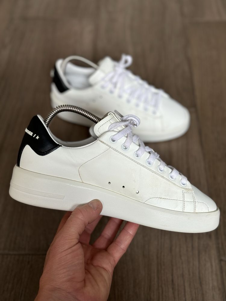 Golden Goose Sneaker Pure Star White Black Heel