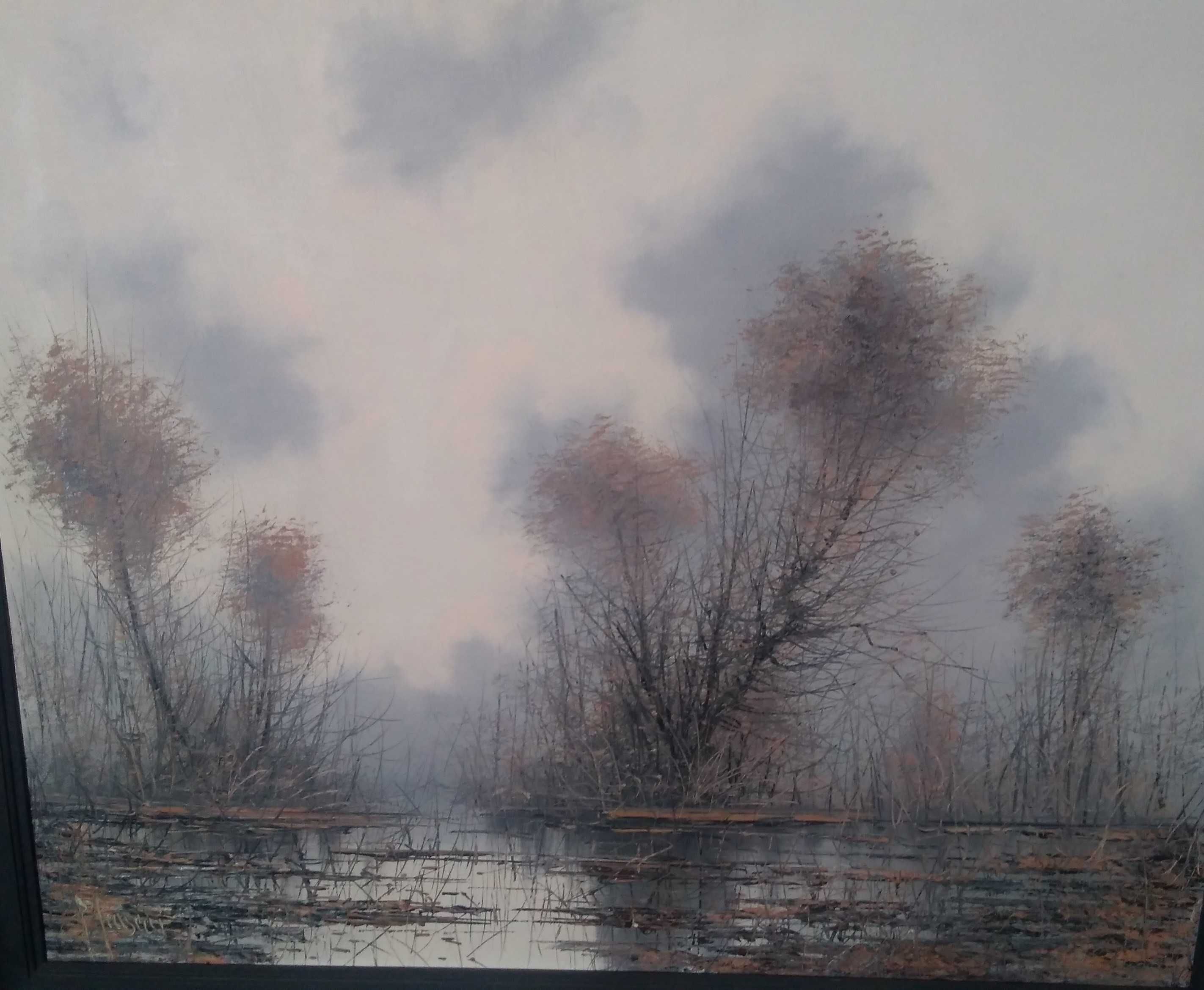 Obraz Pejzaż , Bohdan Piasecki , płótno , olej , wym. 73x60 cm.