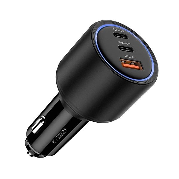 Tech-Protect Cc04/3-Port Car Charger Pd130W Black