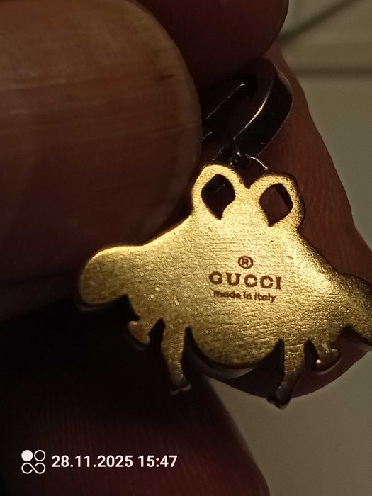 Kolczyki Gucci pszczoła z kamieniami swarovskiego  z mosiądzu
