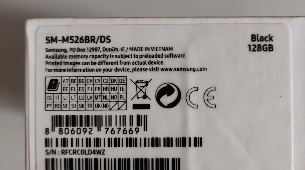 SAMSUNG Galaxy M52 5G 6/128Gb Black