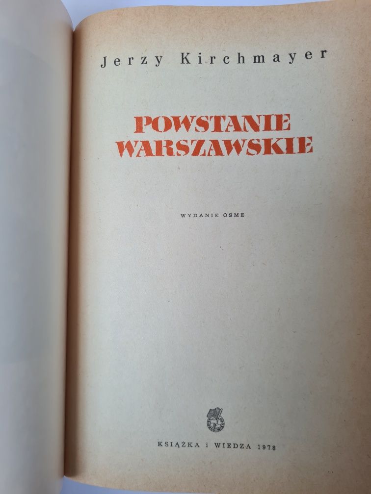 Powstanie warszawskie - Jerzy Kirchmayer