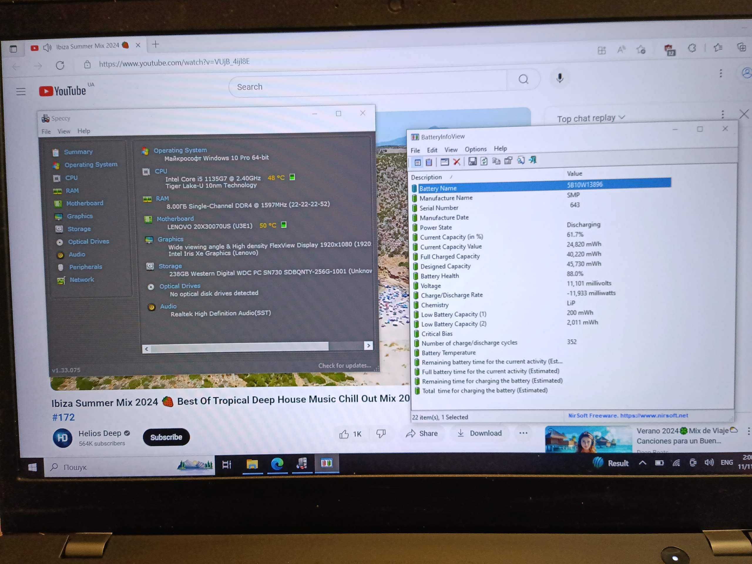 Ультрабук Lenovo ThinkPad L15 15.6" FHD IPS i5-1135G7 8Gb 256Gb SSD