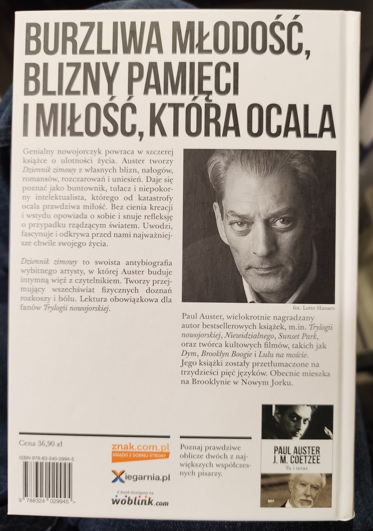 Paul Auster. Dziennik zimowy. Autobiografia