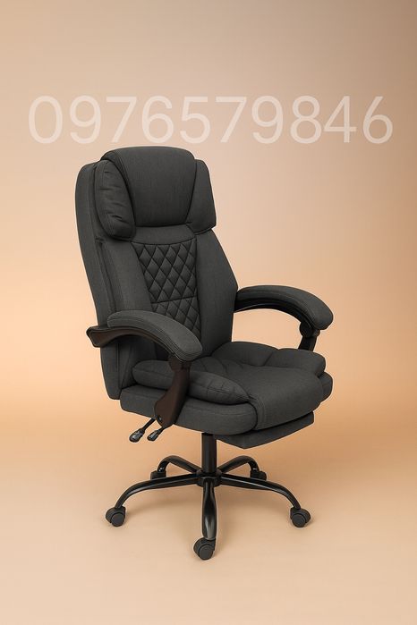 Офісне компютерне крісло керівника Dafix W7 сіре компьютерное кресло