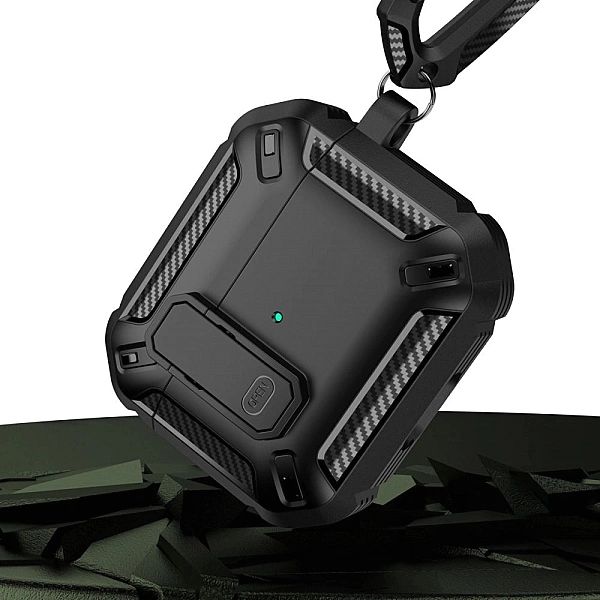 Tech-Protect X-Carbo Apple Airpods Pro 1 / 2 Black